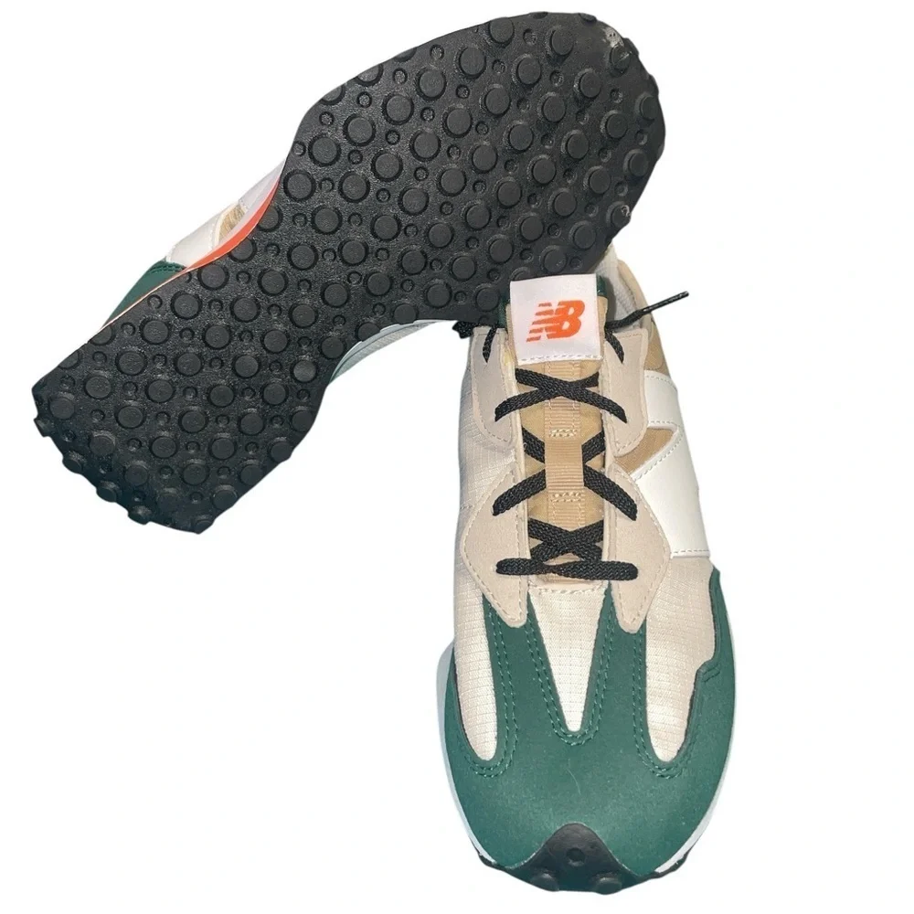 New Balance Men's Green, White, and Tan Sneakers - Picture 4 of 5